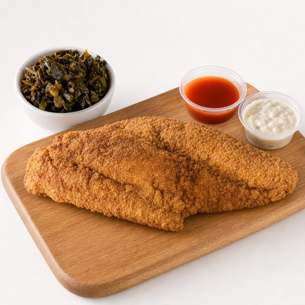 3 Pc Jumbo Catfish w/Side.