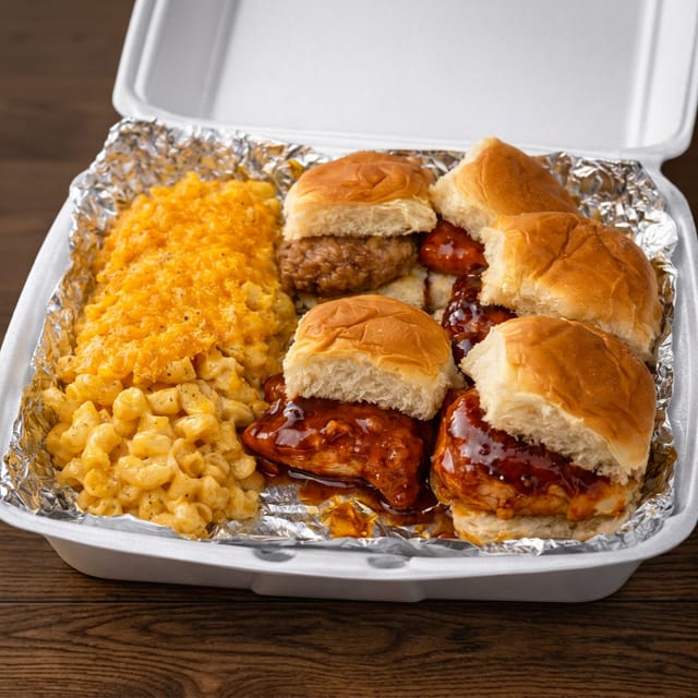 5 Mini Sliders With Side.